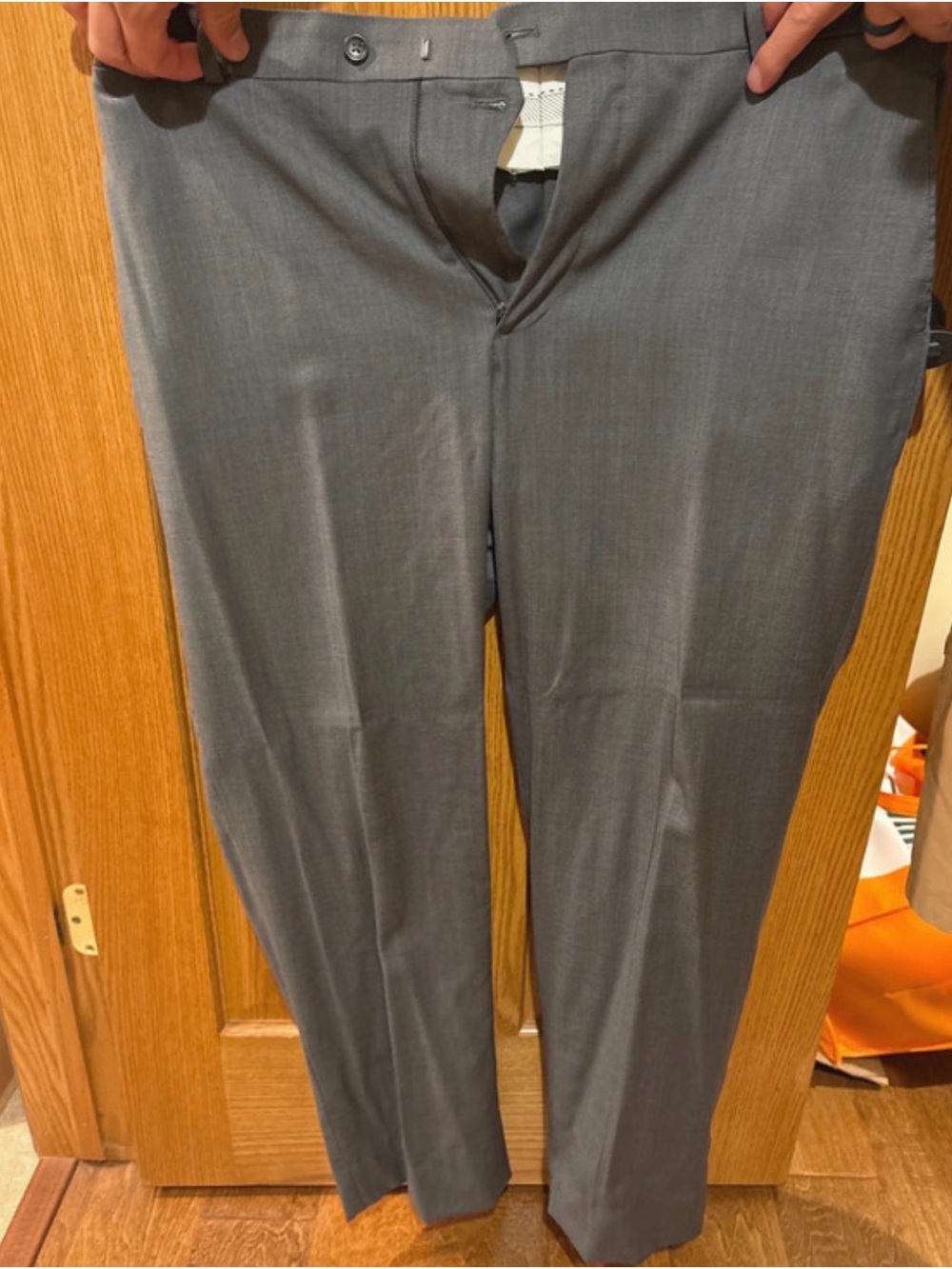 Joseph Abboud Men's Gray Dress Trousers
